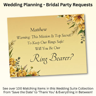 Will You Be Our Ring Bearer? Yellow Flowers
