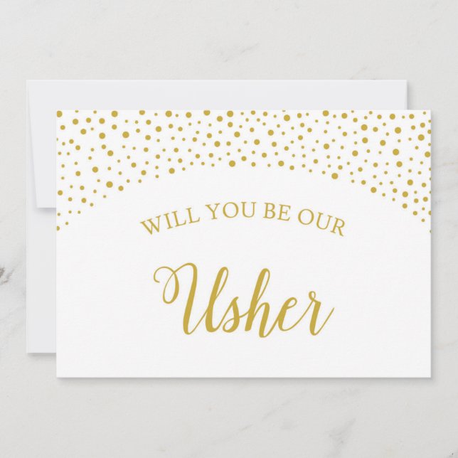Will You Be Our Usher Wedding Proposal Card (Front)