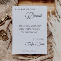 Will You Be Our Wedding Officiant Proposal Simple