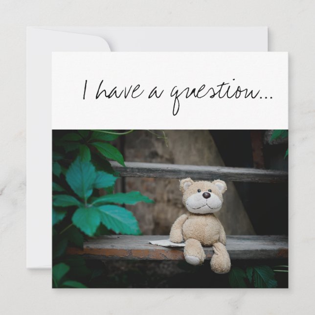 Will You be the GodParent Proposal Teddy Bear Card (Front)