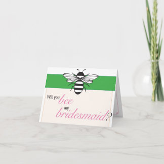 Will you bee my bridesmaid? invitation
