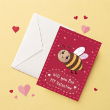 Will you 'Bee' my Valentine Cute Valentines Day