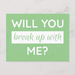 will you break up with me? dumper holiday postcard