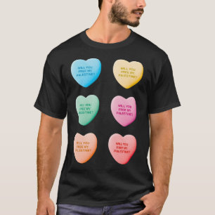 Will You Free My Palestine Candy Heart Sticker T-Shirt