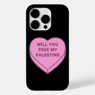 Will you free my Palestine? Cute Candy Heart sweet Case-Mate iPhone 14 Pro Case