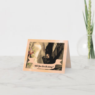 Will You Give me Away Sepia Father of the Bride Invitation