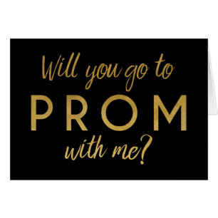 Will You Go to Prom With Me? Gold Foil Card