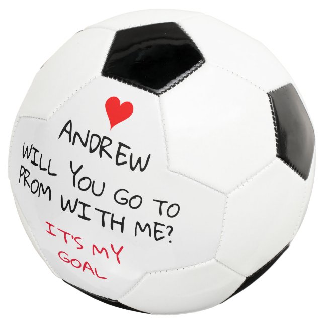 Will you go to prom with me personalised request football (Three Quarter)