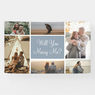 Will You Marry Me 6 Photo Proposal Collage Banner