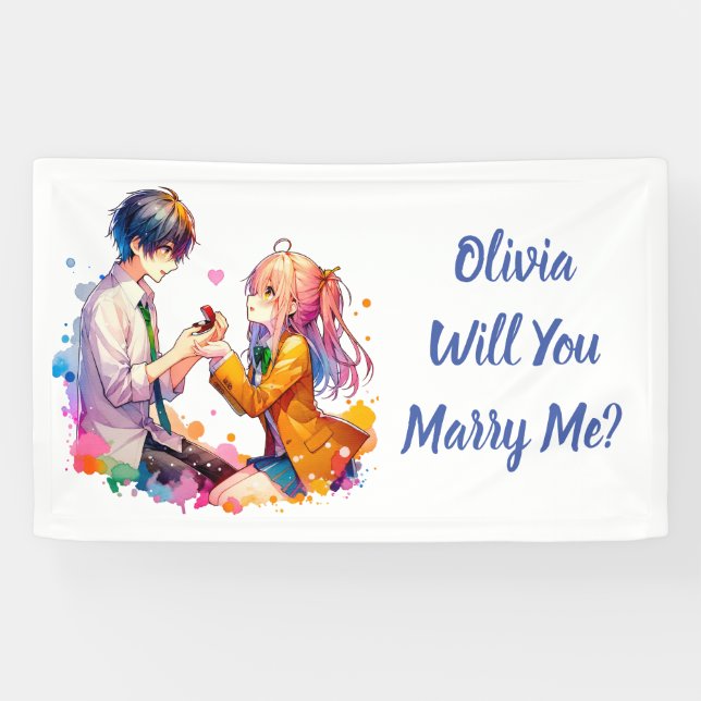 Will you Marry Me | Anime Marriage Proposal  Banner (Horizontal)
