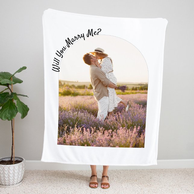 Will You Marry Me? Arched Photo Sherpa Blanket (Creator Uploaded)