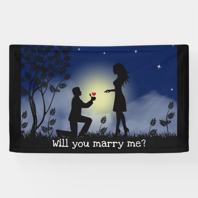 Will you marry me banner (Horizontal)