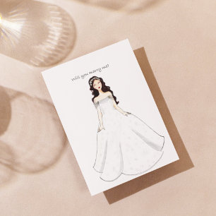 will you marry me, bridal, proposal Card