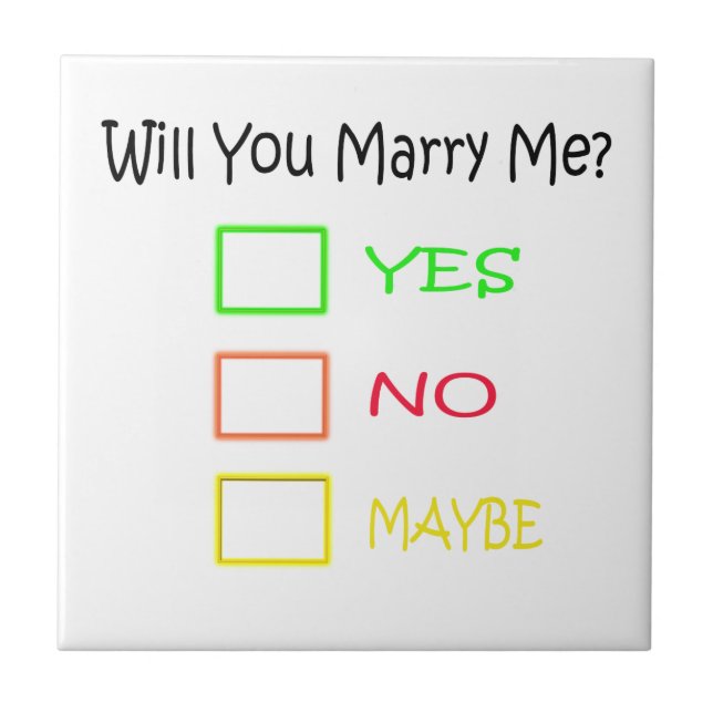 Will You Marry Me by Shirley Taylor Tile (Front)