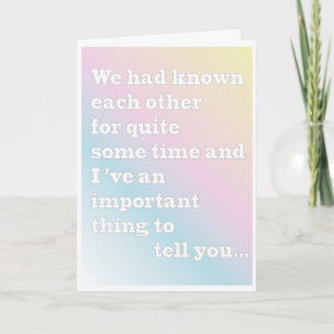 Will you marry me card