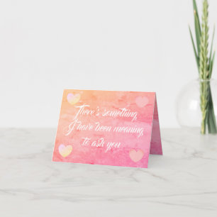 Will you marry me card