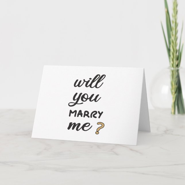 Will you marry me? card (Front)