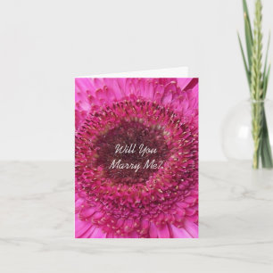 Will You Marry Me Card Pink Gerbera