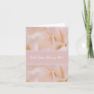 Will You Marry Me Card White Rose