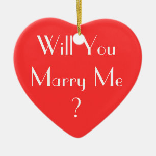 Will You Marry Me? Ceramic Tree Decoration