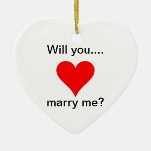 Will You Marry Me Ceramic Tree Decoration