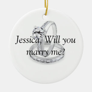 Will You Marry Me Ceramic Tree Decoration