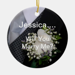 Will You Marry Me Ceramic Tree Decoration