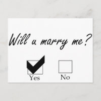 Will you marry me? Check Box