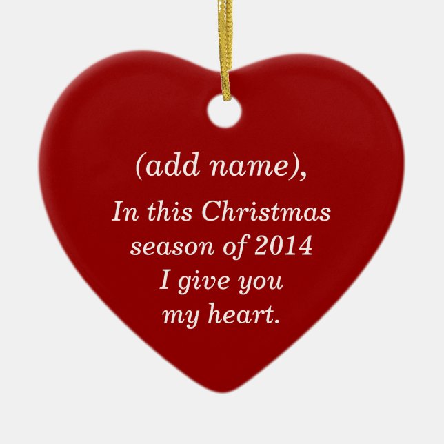 "WILL YOU MARRY ME" CHRISTMAS ORNAMENT (Front)