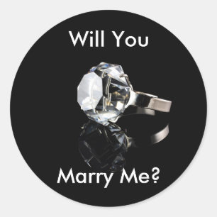 Will You, Marry Me? Classic Round Sticker