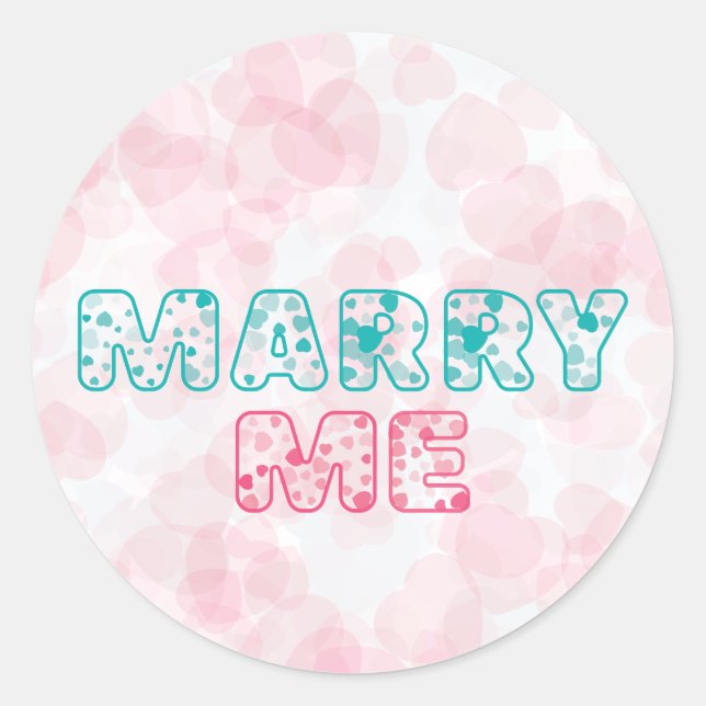 Will You Marry Me  Classic Round Sticker (Front)