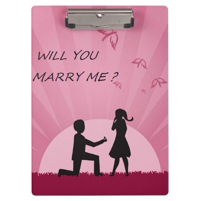 WILL YOU MARRY ME? CLIPBOARD (Front)