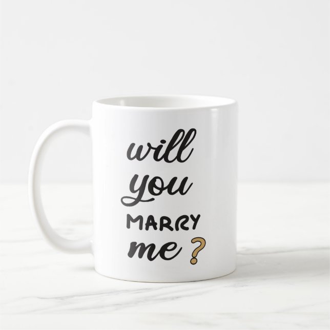 Will you marry me? coffee mug (Left)
