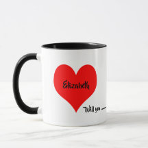 Will You Marry Me Coffee Mug Surprise on Back