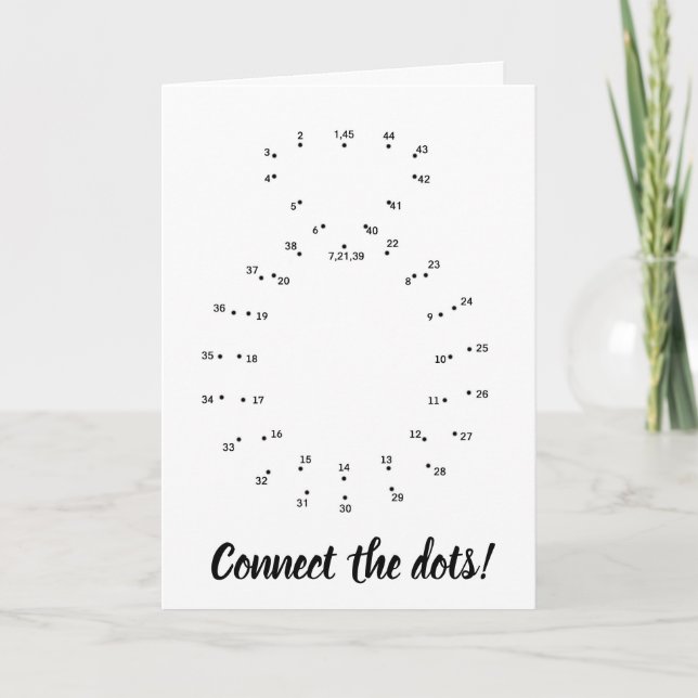 Will you marry me? Connect the dots! Card (Front)