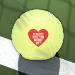 Will You Marry Me Custom Marriage Proposal Tennis Balls<br><div class="desc">Customise the name to create a memorable marriage proposal and keepsake. Designed by Thisisnotme©</div>