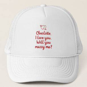 Will You Marry Me custom marriage proposal  Trucker Hat
