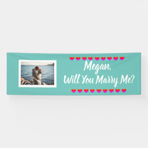Will you Marry Me Custom Name and Photo Banner