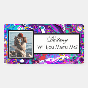 Will you Marry Me Custom Name Proposal Banner