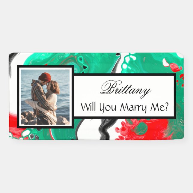 Will you Marry Me Custom Name Proposal  Banner (Horizontal)