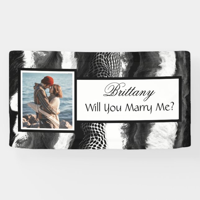 Will you Marry Me Custom Name Proposal    Banner (Horizontal)