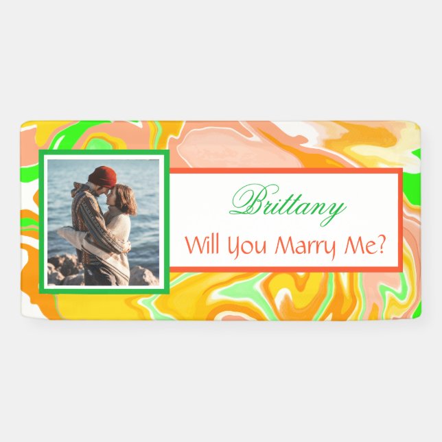 Will you Marry Me Custom Name Proposal   Banner (Horizontal)