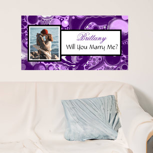 Will you Marry Me Custom Name Proposal  Banner