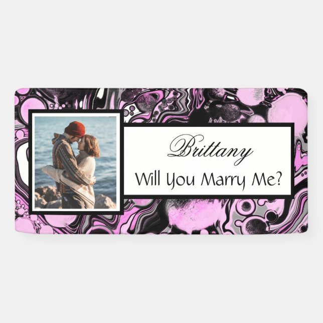 Will you Marry Me Custom Name Proposal   Banner (Horizontal)