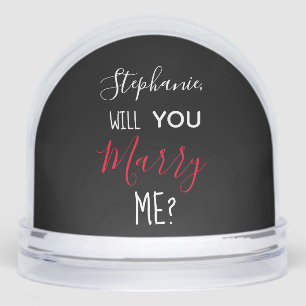 Will You Marry Me CUSTOM Photo Marriage Proposal  Snowglobe