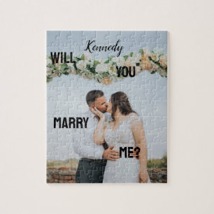 Will You Marry Me Custom Photo & Name Personalised Jigsaw Puzzle