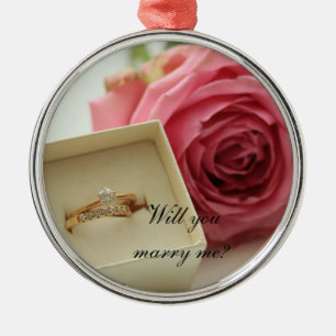 Will you marry me? Diamond ring ornament