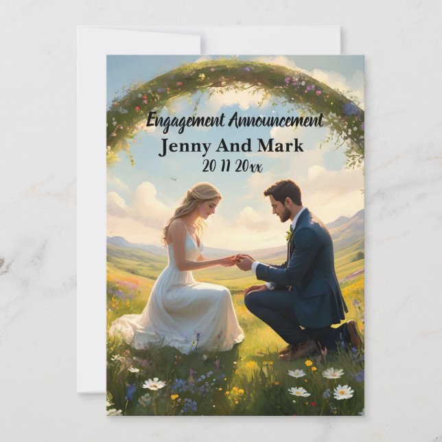 Will You Marry Me, Engagement  Invitation (Front)