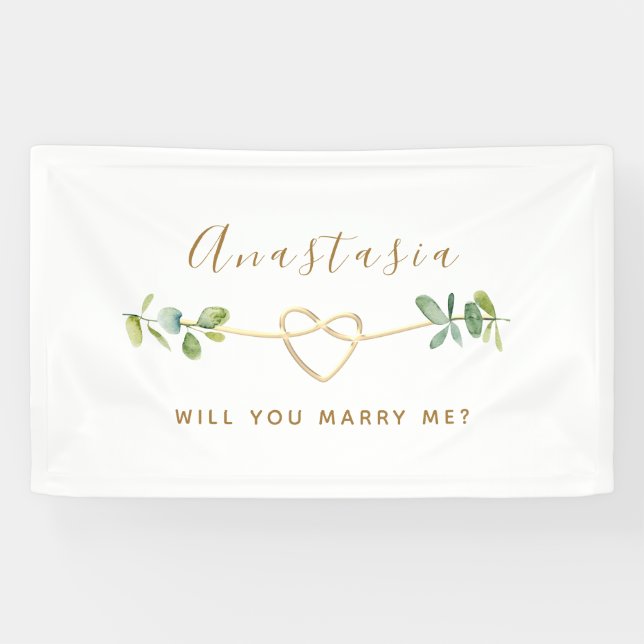Will You Marry Me Eucalyptus Proposal  Banner (Horizontal)