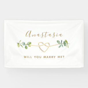 Will You Marry Me Eucalyptus Wedding Proposal  Banner